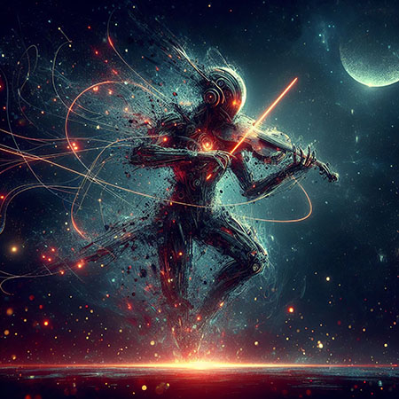 Roboter spielt Geige