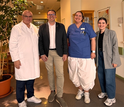  Bürgermeister Michael Joithe zu Besuch auf der Geburtsstation des Bethanien Krankenhauses in Iserlohn. KKiMK